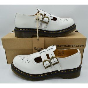 Dr Martens 8065 Womens Size 7 Mary Jane White Smooth Leather Shoes
